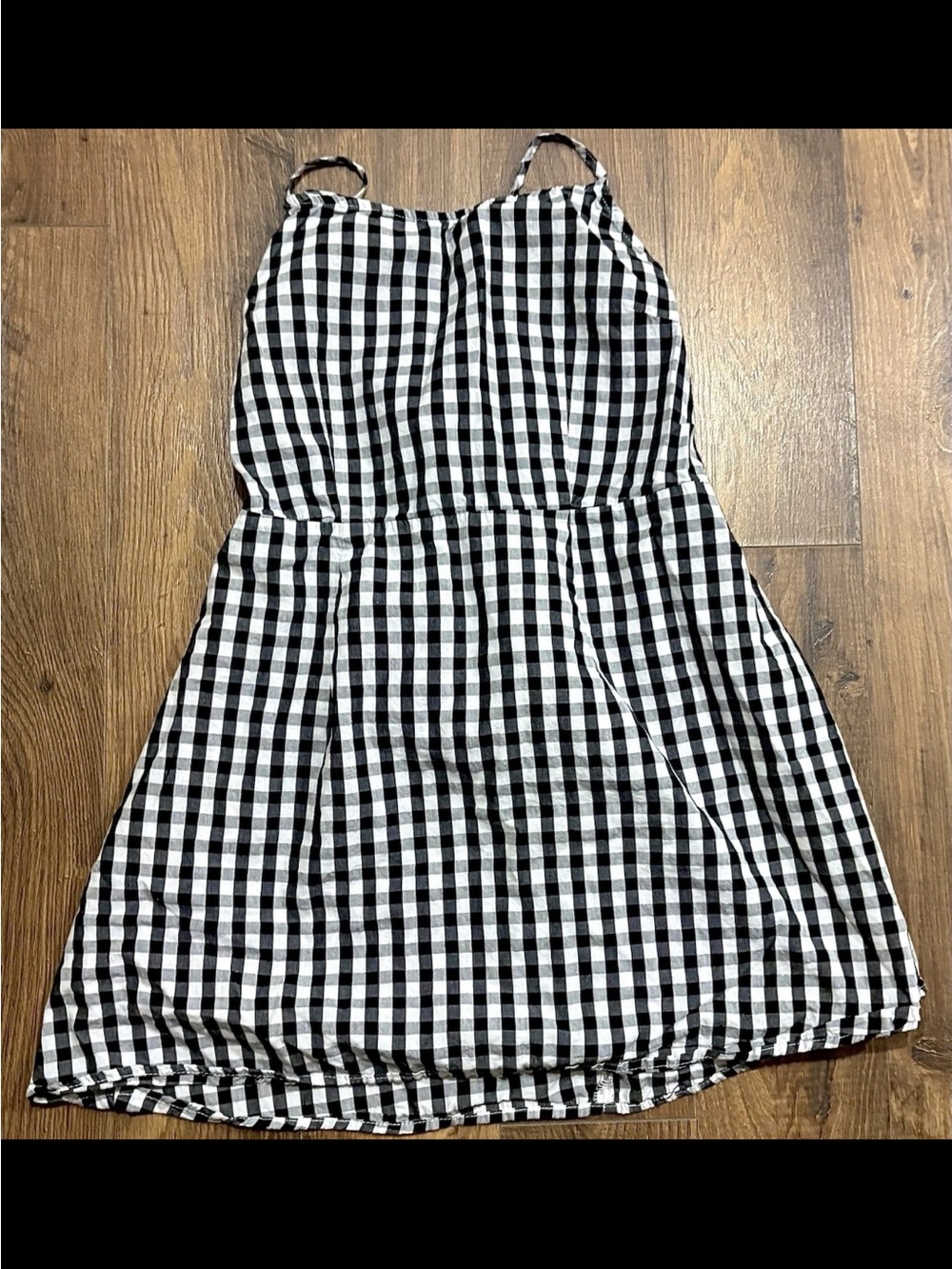 SHEIN Black & White Gingham Midi Dress